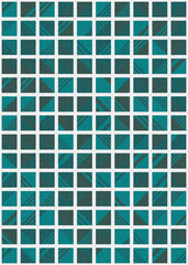 Fototapeta premium Abstract Geometric Pattern generative computational art illustration