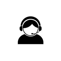 Customer support customer service agent or account manager line art vector icon for apps and websites