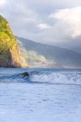 Obraz na płótnie Canvas Viewpoint on atlantic ocean from Madeira coastline