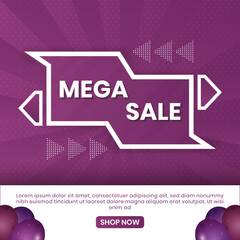 mega sale banner design. promotion design element good for business campaign or advertising