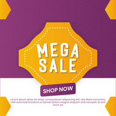 mega sale banner design. promotion design element good for business campaign or advertising