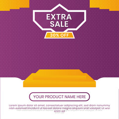 extra sale banner design. promotion design element good for business campaign or advertising