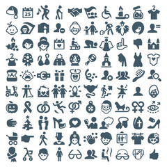 People and Lifestyle icon set