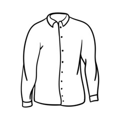 unironed shirt. solid color, comic, clothes.