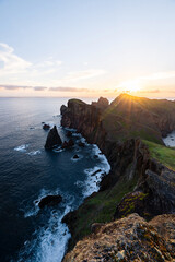 Fototapeta na wymiar Madeira cliff on the east called Sao Laurenco Portugal island