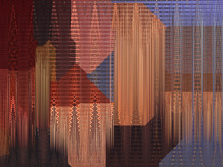 Modern background with dead pixel and bug, glitch and error signal. Optical distortion, overlapping geometric. It can be used for web design, printed products and visualization of music.