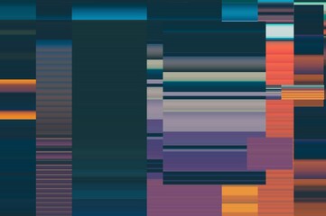 Modern background with dead pixel and bug, glitch and error signal. Optical distortion, overlapping geometric. It can be used for web design, printed products and visualization of music.