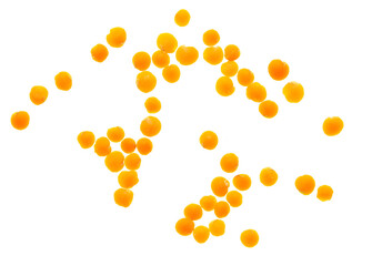 Lentils isolated on white background.