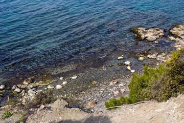 View of the mountains and the sea (Salamina Island, Greece)