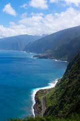 Fototapeta na wymiar Viewpoint on atlantic ocean from Madeira coastline