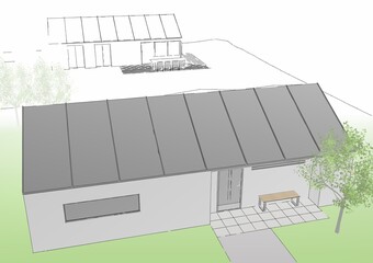 Fototapeta na wymiar modern cabin house architecture 3d illustration 