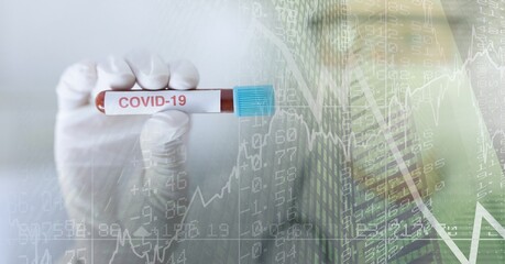 Composition of medical data processing over in face mask and covid 19 tube blood sample