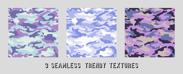 vector camouflage pattern for clothing design. Trendy camouflage military pattern