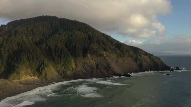 Aerial of Humbug Mountain Oregon Coast, USA