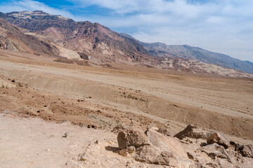 Panoramic view of the hills in Death Valley, USA