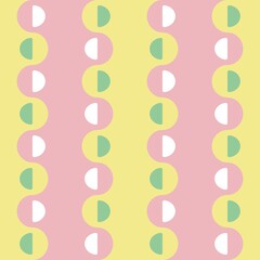 Rounded abstract seamless pattern - decorative accent for any surfaces.