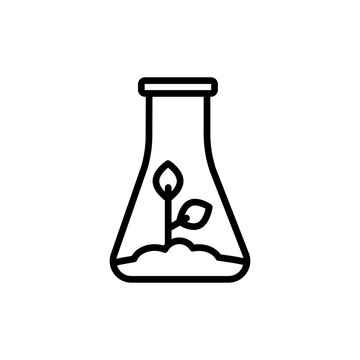 Growing Plants In Vitro Line Icon. Isolated Vector Element.