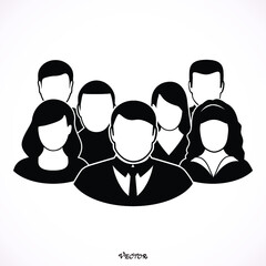 Abstract Elements.Social icons.People icon.People Flat icons collection.User Icons and People Icons with Background.Choosing the talented person for hiring
