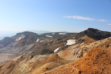 Fototapeta na wymiar 福島県の安達太良山の登山