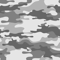 Camouflage seamless pattern. Abstract camo from spots. Military texture. Modern print for fabric and clothing. Vector illustration