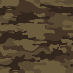 Camouflage seamless pattern. Abstract camo from spots. Military texture. Modern print for fabric and clothing. Vector illustration