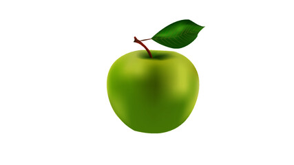 green apple isolated on white