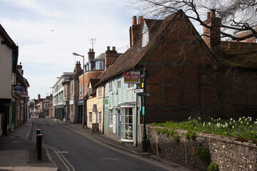A row of houses in Wallingford in Oxfordshire in the UK