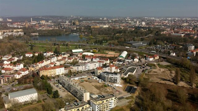 Timelapse a&eacute;rien de la ville de Metz - France - 2021