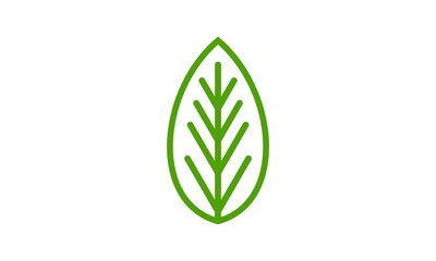 Simple leaf creative logo