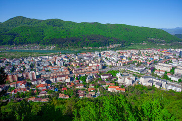 Piatra Neamt city in summer. Romania, travel destination