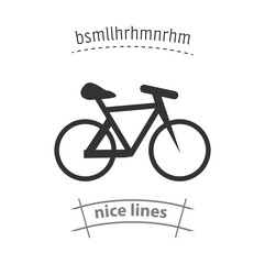 Bicycle simple vector icon. Bicycle icon