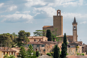 Panoramic view of Vinci, Florence, Italy, famous for the artist Leonardo, born in this area