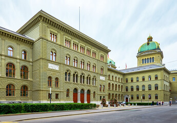 Varied street views of the city of Bern, Switzerland