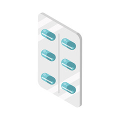 painkiller medicine isometric