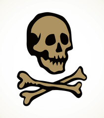 Skull and Bones. Vector drawing