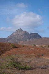 Paisaje natural en los montes de Madeiral en la isla de San Vicente, Cabo Verde