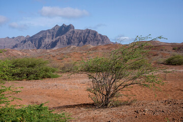 Paisaje en el interior de la isla de San Vicente en Cabo Verde