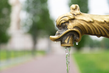 One of the typical public fountain in Milan, Italy. It is an artwork used for each fountain in the...