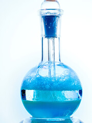 Glass flask with a chemical reagent.