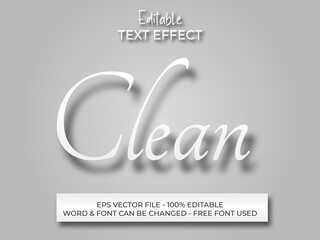 Clean text effect paper style. Editable text effect .