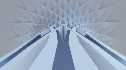 Fototapeta premium Abstract architecture background geometric pattern of design 3d render