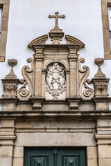 Fragment of Convent de Sao Francisco (St. Francis, XV century) located in parish of Sao Sebastiao, municipality of Guimaraes, district of Braga, Portugal.