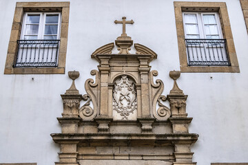 Fragment of Convent de Sao Francisco (St. Francis, XV century) located in parish of Sao Sebastiao, municipality of Guimaraes, district of Braga, Portugal.
