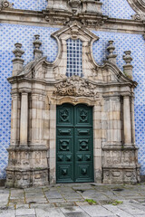Fragment of Convent de Sao Francisco (St. Francis, XV century) located in parish of Sao Sebastiao, municipality of Guimaraes, district of Braga, Portugal.