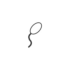 Sperm line icon. Simple style semen analysis poster background symbol. Logo design element. T-shirt printing. Vector for sticker.