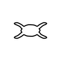 Bactery line icon. Simple style Corona virus poster background symbol. Logo design element. T-shirt printing. Vector for sticker.