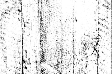Vector Black white Old stained wood fence of planks texture background