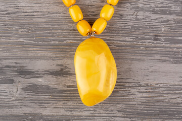 Pendant beads made of whole natural royal amber