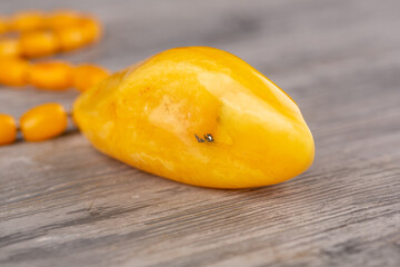 Pendant beads made of whole royal amber