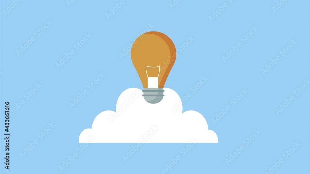 Poster cloud computing with bulb light